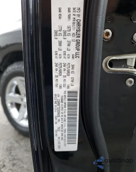 2013 Ram 1500 St из США, поврежденный, VIN 1C6RR6FT5DS550636